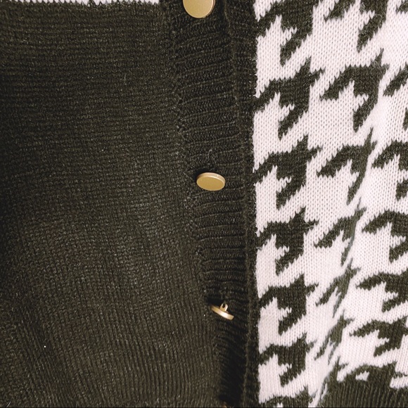 Cropped houndstooth cardigan - Picture 8 of 10